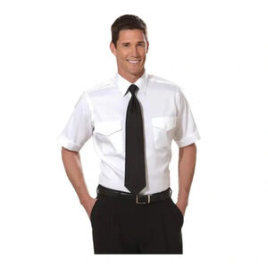 Van Heusen The Aviator short sleeve collar dress shirt, Men’s Neck Size 16